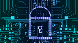 Digital lock concept.